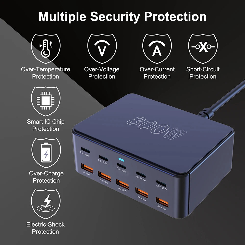 800W GaN Charging Station